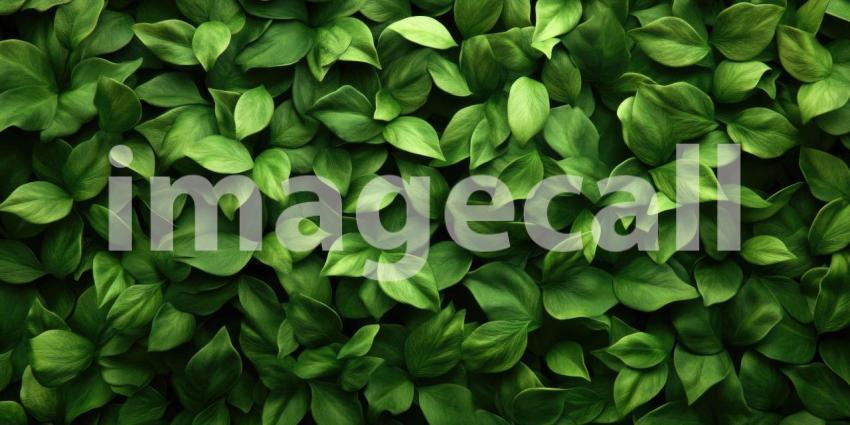 A Verdant Tapestry of Lush Green Leaves Bathed in Sunlight