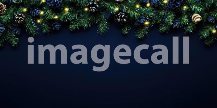 A Winter Wonderland: Festive Christmas Ornaments and Twinkling Lights Against a Night Sky