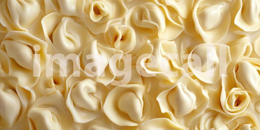 A Tapestry of Taste: A Close-Up of Delicate Tortellini, Ready to Be Cooked into a Culinary Delight