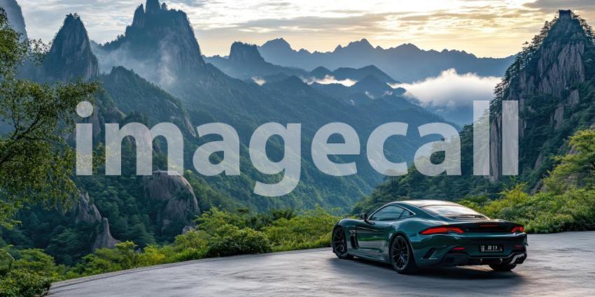 A Sea of Clouds: A Breathtaking View of a Mountain Range Swathed in Mist
