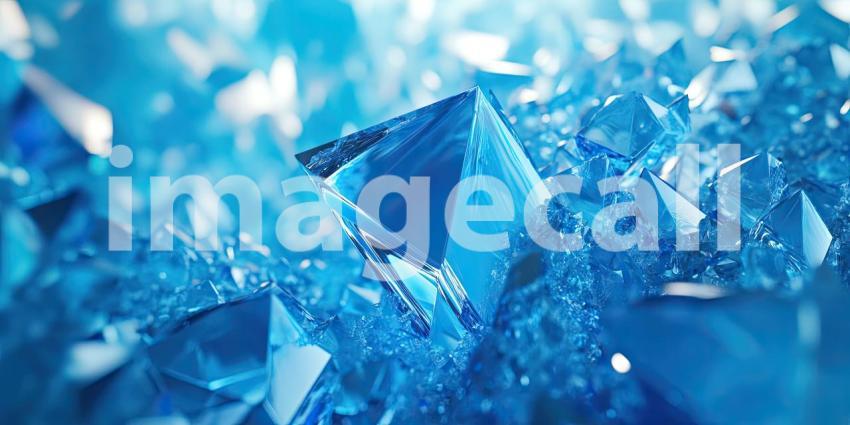 A Frozen Abyss: A Deep, Blue Abyss of Icy Tendrils and Churning Currents