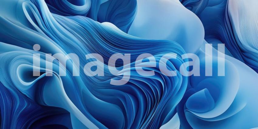 A Frozen Abyss: A Deep, Blue Abyss of Icy Tendrils and Churning Currents