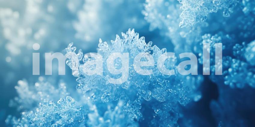 A Frozen Abyss: A Deep, Blue Abyss of Icy Tendrils and Churning Currents