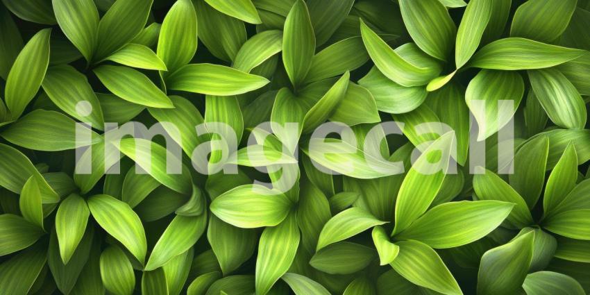 Sunlight Filtering Through Vibrant Green Leaves on a Tree Branch, Creating a Luminous and Idyllic Scene
