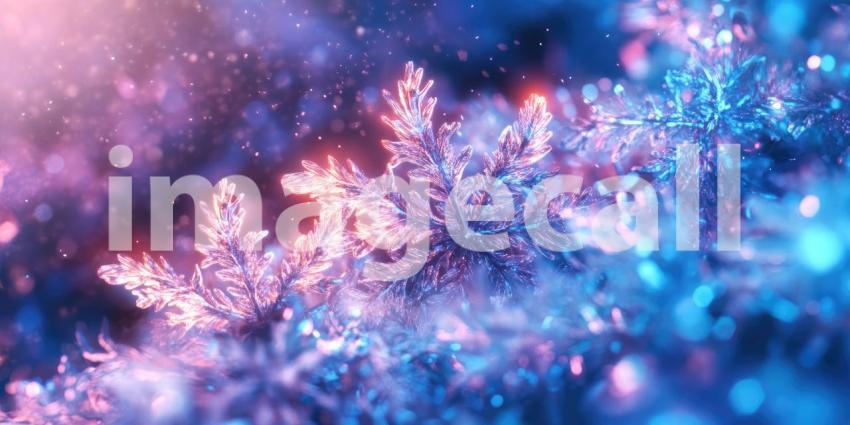 Festive Red Background with Sparkling Lights and Delicate Twigs, Perfect for Holiday Greetings