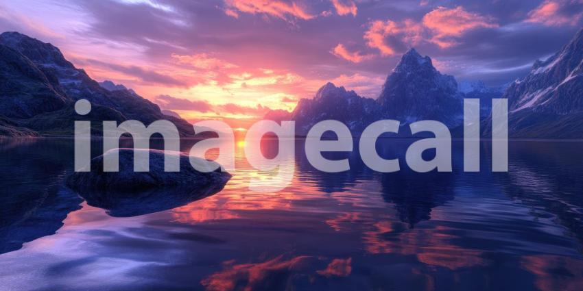 A sailboat glides across the water at sunset, with dramatic pink clouds reflecting on the calm sea.