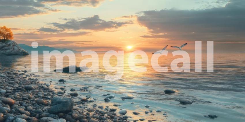 A sailboat glides across the water at sunset, with dramatic pink clouds reflecting on the calm sea.