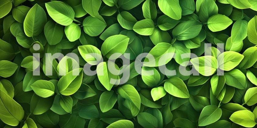 A lush tapestry of vibrant green leaves, showcasing intricate textures and patterns.