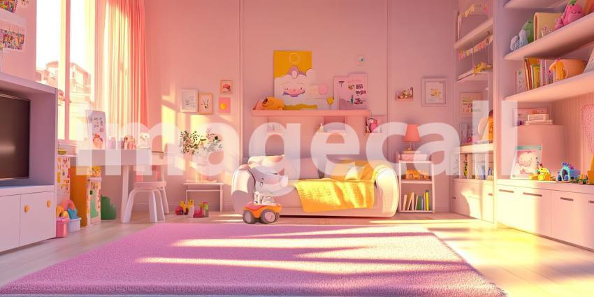 Cozy Living Room bathed in Warm and Cool LED Lighting, creating a Serene Ambiance with Plush Sofa, Plants, and a Coffee Table