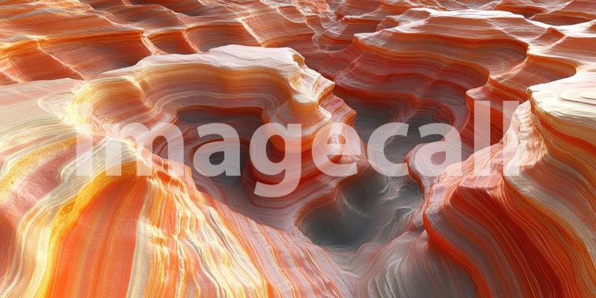A mesmerizing aerial view of the Antelope Canyon, showcasing its intricate sandstone formations, vibrant colors, and dramatic curves