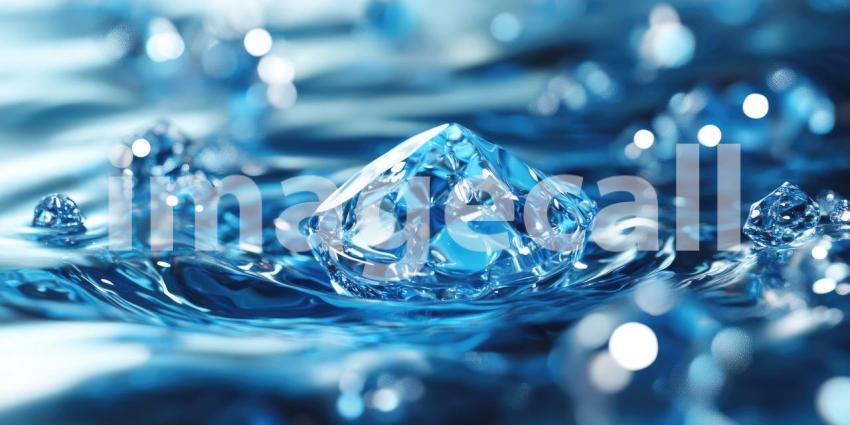 Abstract Fluid Art in Shades of Teal and Turquoise, Evoking the Depth and Movement of the Ocean