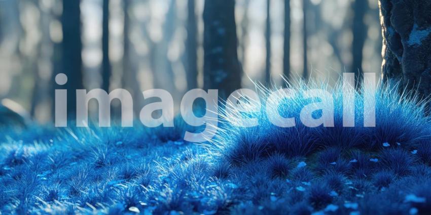 A field of lavender flowers swaying gently in the summer breeze, bathed in warm sunlight