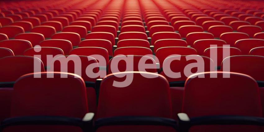 Empty Stands, Endless Possibilities: A vast stadium awaits the roar of the crowd, its rows of seats bathed in the golden light of anticipation