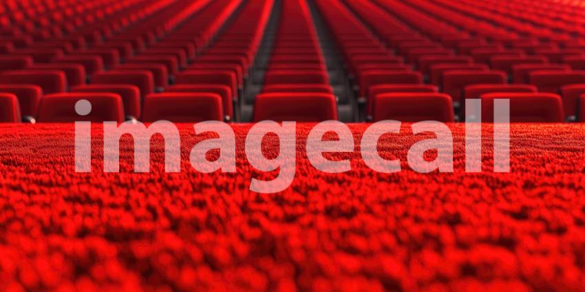 Empty Stands, Endless Possibilities: A vast stadium awaits the roar of the crowd, its rows of seats bathed in the golden light of anticipation