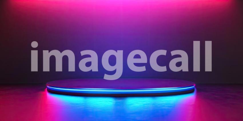 Stage of Mystery: A circular platform bathed in warm light, set against a backdrop of textured darkness, invites contemplation and discovery