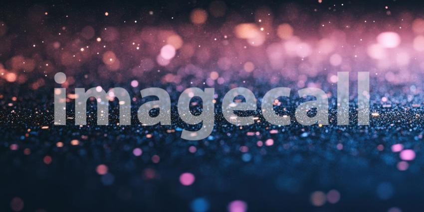 Nightlife Shimmer: A sea of vibrant pink and blue glitter sparkles under the dim light, capturing the electric energy of a bustling night scene