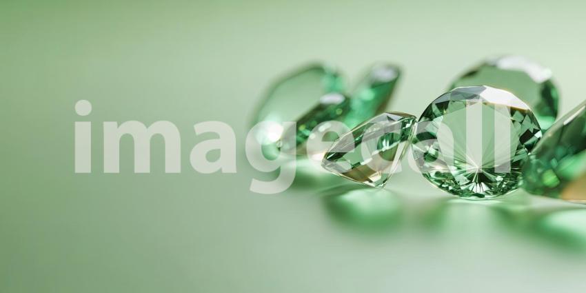 Emerald Dreams: A collection of lustrous green emeralds, each one a treasure of nature, exudes a captivating brilliance and timeless elegance