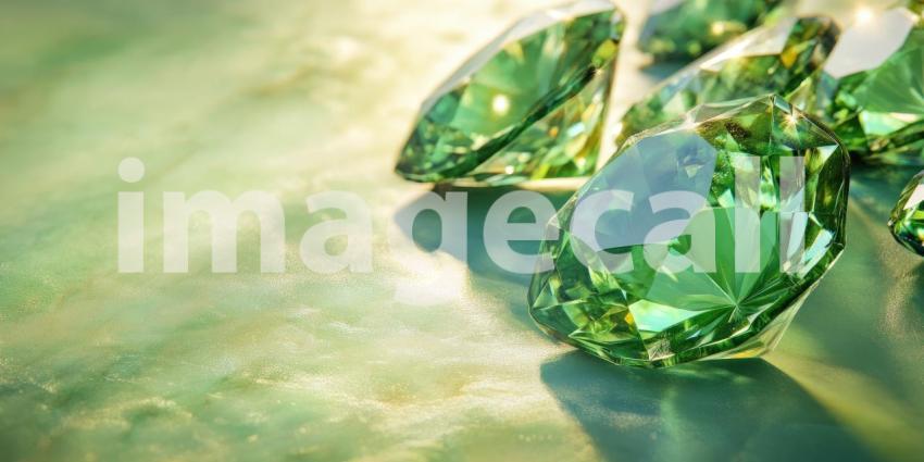 Emerald Dreams: A collection of lustrous green emeralds, each one a treasure of nature, exudes a captivating brilliance and timeless elegance