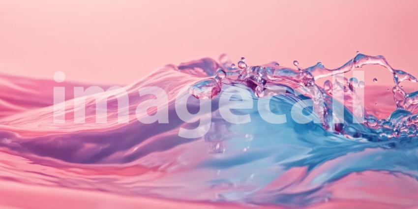 Liquid Dreams: A mesmerizing wave of pearlescent pink, shimmering and undulating like a liquid dream, invites the viewer to lose themselves in its ethereal beauty