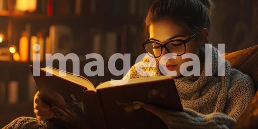 Peaceful Indoor Reading with Natural Light and Greenery