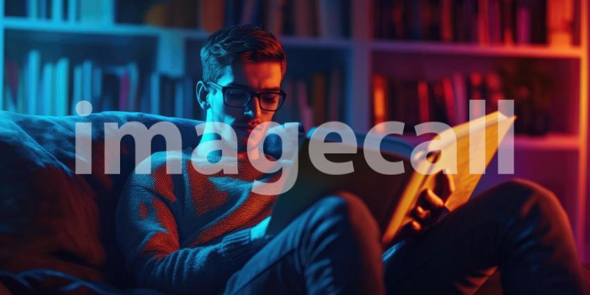 Peaceful Indoor Reading with Natural Light and Greenery