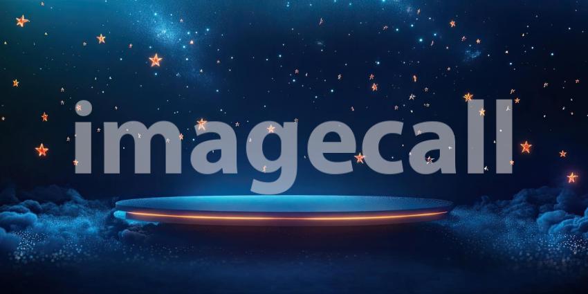 Stage of Dreams: A circular platform bathed in a celestial glow, illuminated by shimmering dust motes and ethereal light, invites visions of grandeur and possibility