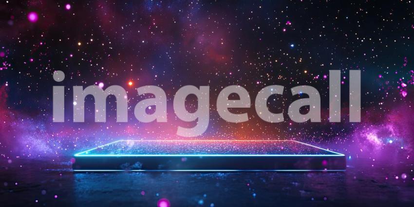 Stage of Dreams: A circular platform bathed in a celestial glow, illuminated by shimmering dust motes and ethereal light, invites visions of grandeur and possibility