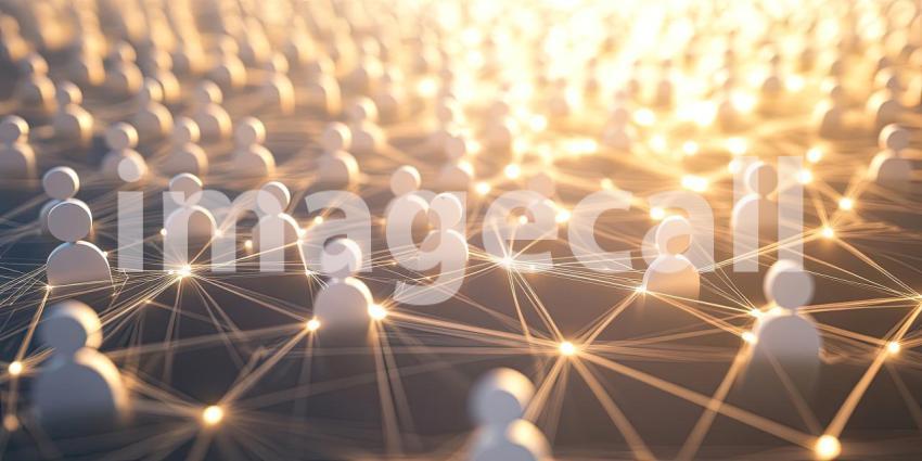 Connected Minds: A vast network of interconnected individuals, symbolizing the power of collaboration and the strength of the human spirit