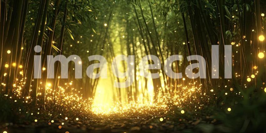 A Path Illuminated by Magic: Where Fireflies Dance Among the Bamboo
