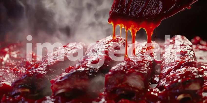 A Symphony of Fire and Flavor: Sizzling Ribs on the Grill