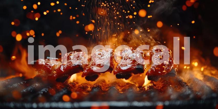 A Symphony of Fire and Flavor: Sizzling Ribs on the Grill