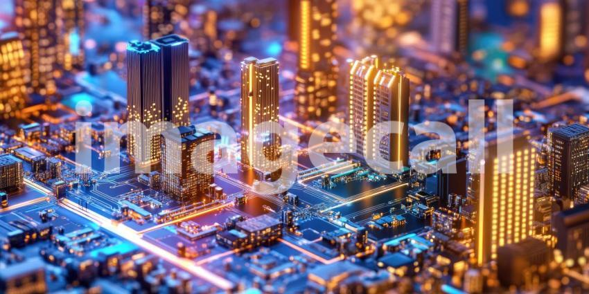 Where Skyscrapers Kiss the Horizon, a City Awakens in the Golden Hour