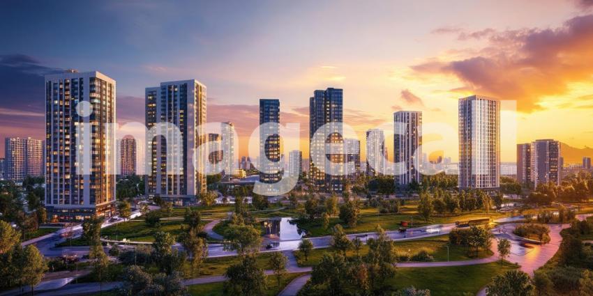 Where Skyscrapers Kiss the Horizon, a City Awakens in the Golden Hour