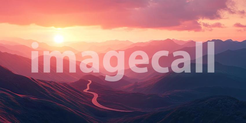 A Sun-Kissed Canvas: Where Mountains Embrace the Golden Hour