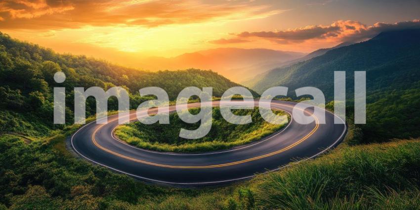 A Sun-Kissed Canvas: Where Mountains Embrace the Golden Hour