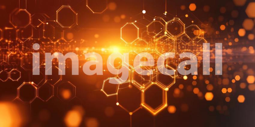 A Celestial Hive: Where Hexagons Gleam and Stardust Shimmers