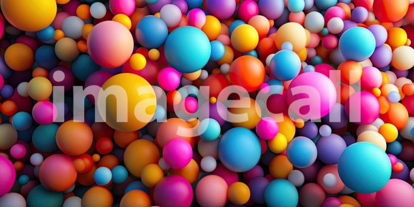 A Symphony of Spheres: A Kaleidoscope of Colors in Motion