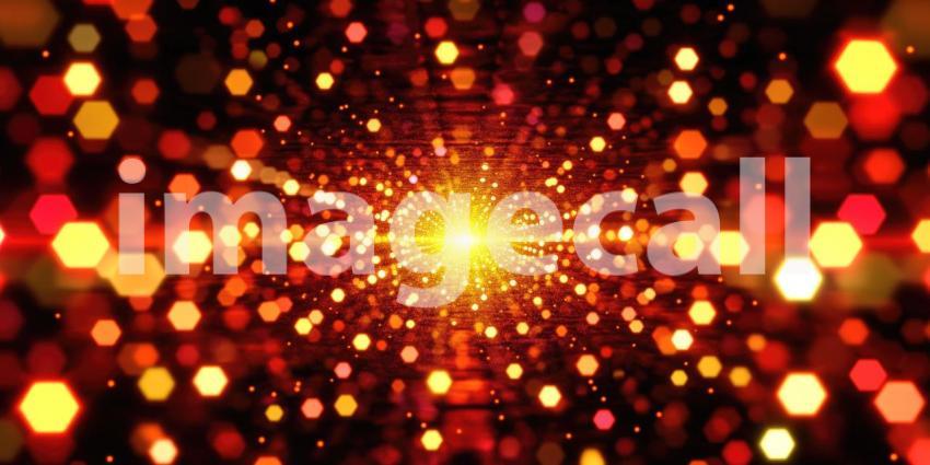 A Celestial Hive: Where Hexagons Gleam and Stardust Shimmers