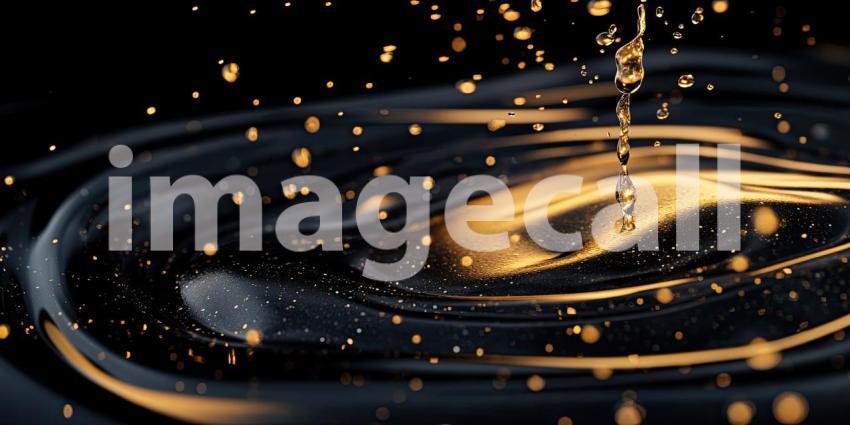 Liquid Gold: A Dance of Riches Against the Night