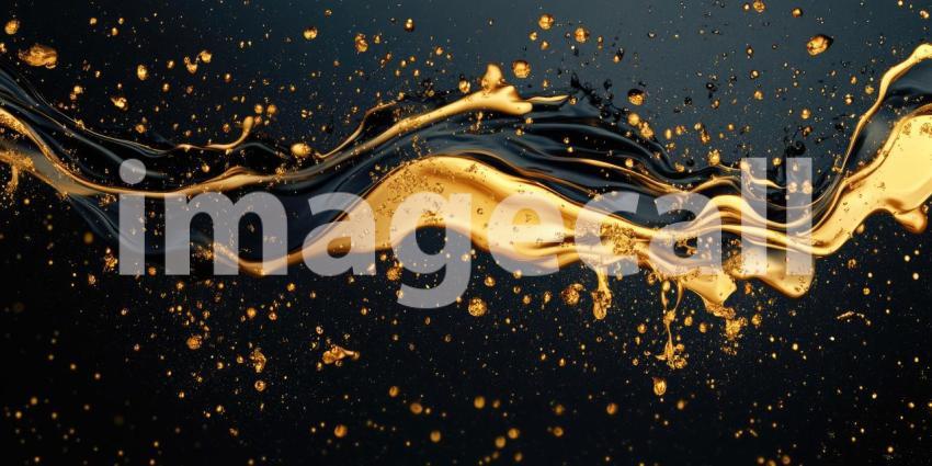 Liquid Gold: A Dance of Riches Against the Night