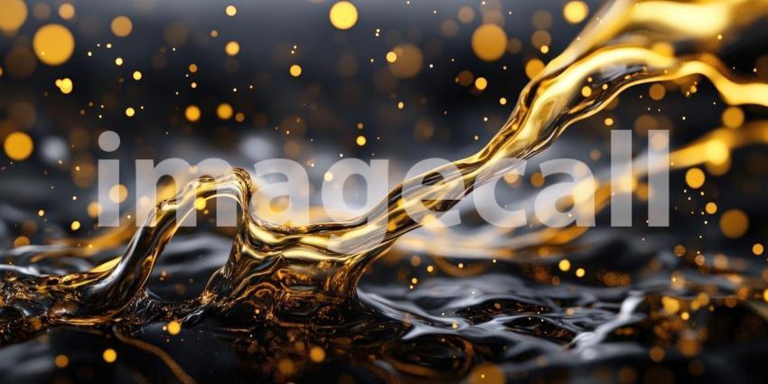 Liquid Gold: A Dance of Riches Against the Night