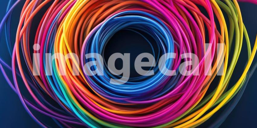 A Cosmic Dance: Where Energy Swirls and Colors Ignite