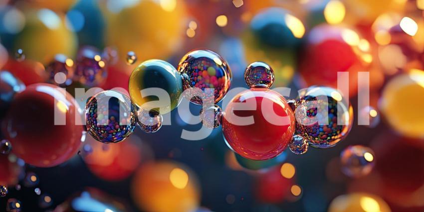 A Symphony of Spheres: Where Colors Dance in a Weightless Ballet