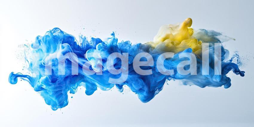 Celestial Currents: An Abstract Swirl of Blues, Evoking the Depth and Motion of a Cosmic Nebula