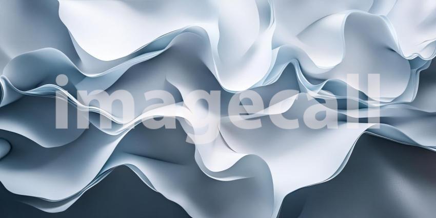 Layered Landscape: A Dynamic Abstract of Interlocking Waves in Vibrant Hues of Blue, Yellow, and Red