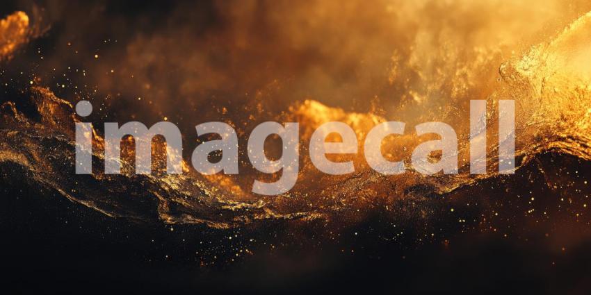 Golden Dust Motes: A Shimmering Cascade of Golden Particles Dancing in the Light