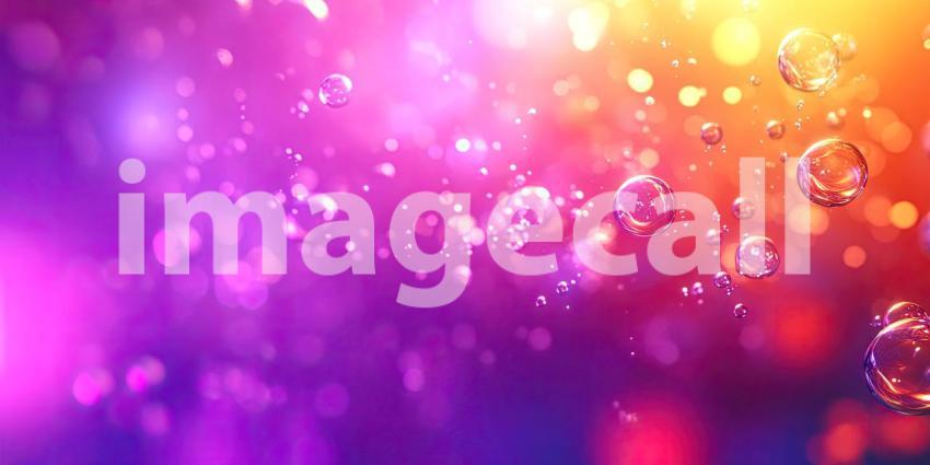 Festive Fizz: A Bubbly Symphony of Color and Light, with Shimmering Bubbles Dancing Against a Vibrant Background