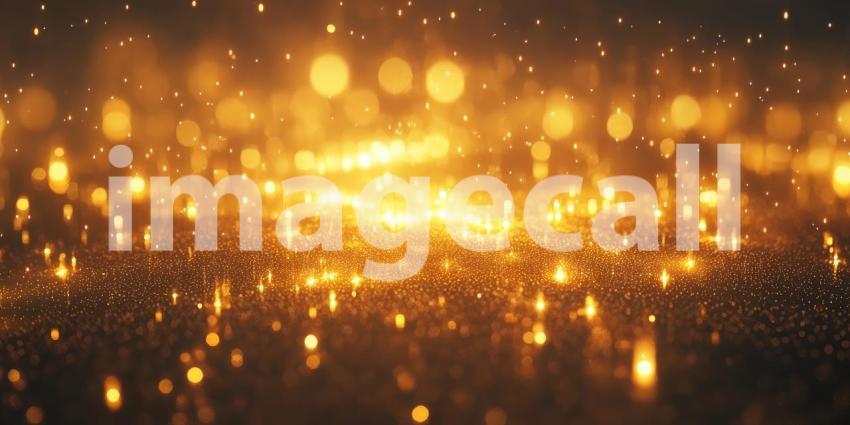 Golden Waves: A Dynamic Abstract of Intertwining Gold Particles, Pulsating with Warmth and Radiance