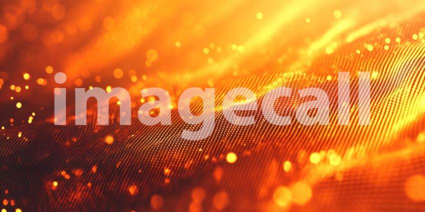 Embers of Creation: A Dynamic Abstract of Intertwining Particles, Pulsating with Fiery Energy