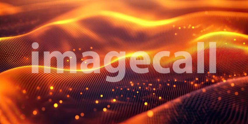 Embers of Creation: A Dynamic Abstract of Intertwining Particles, Pulsating with Fiery Energy